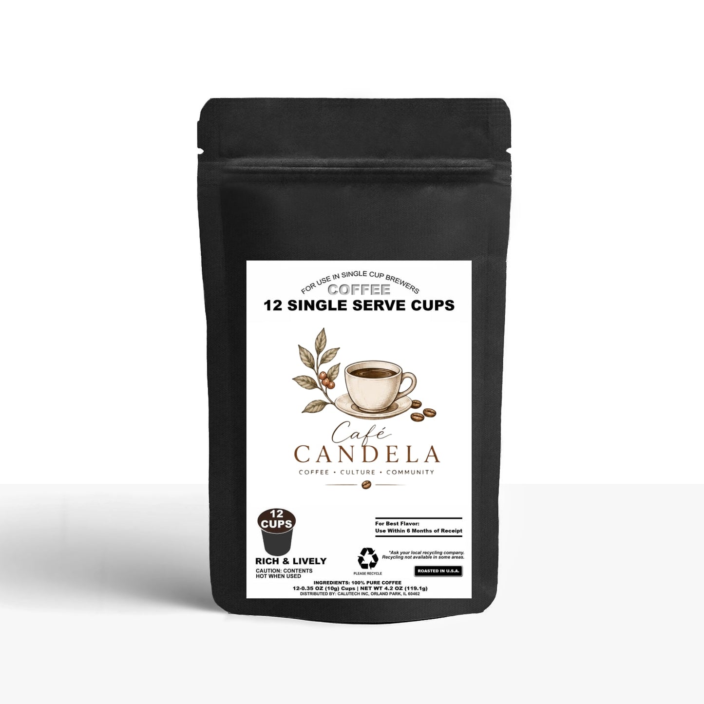 12 Pack Single Serve Coffee Capsules
